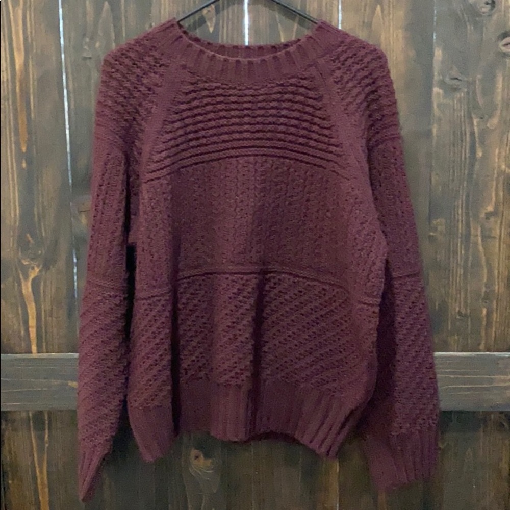 Burgundy boyfriend sweater